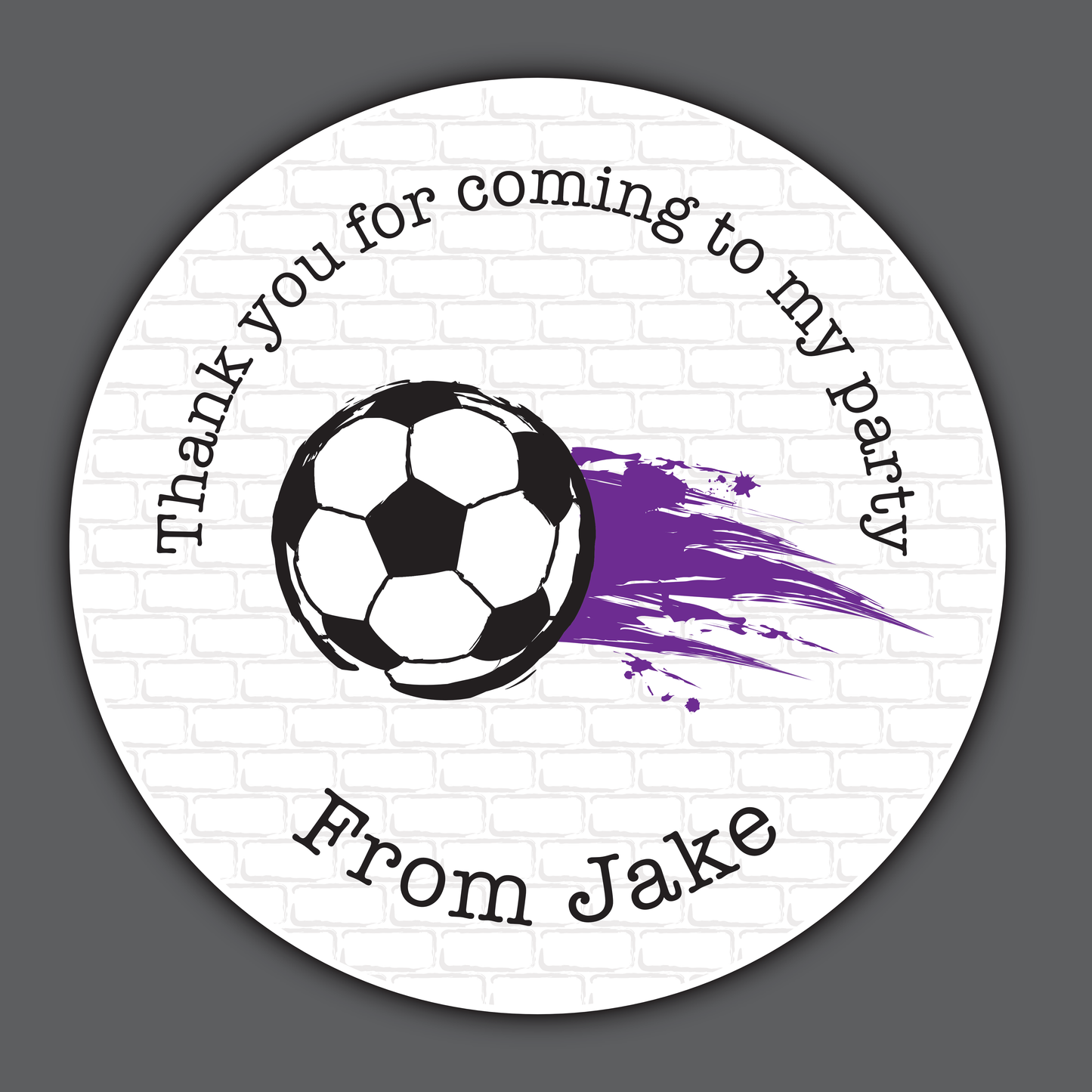 Football - Party Stickers - Thank You