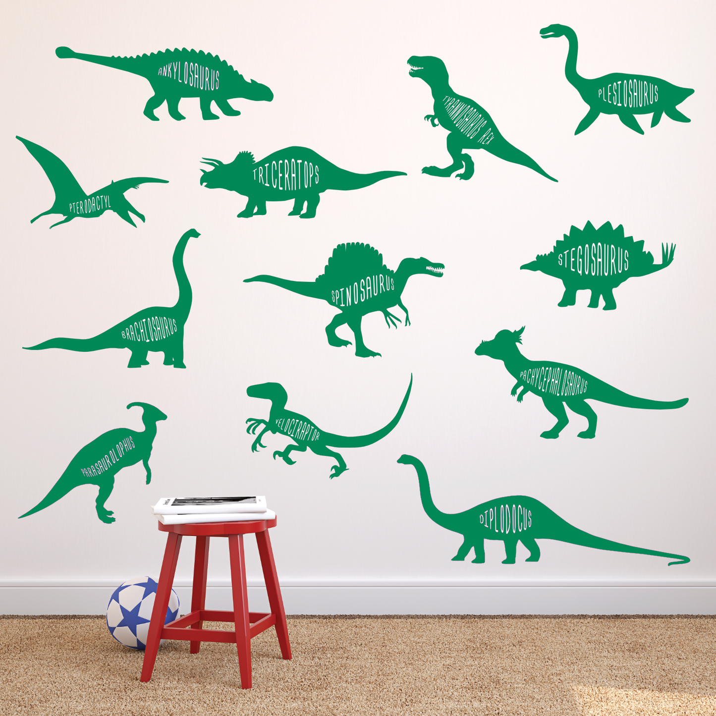 Dinosaur Vinyl Wall Graphics Set