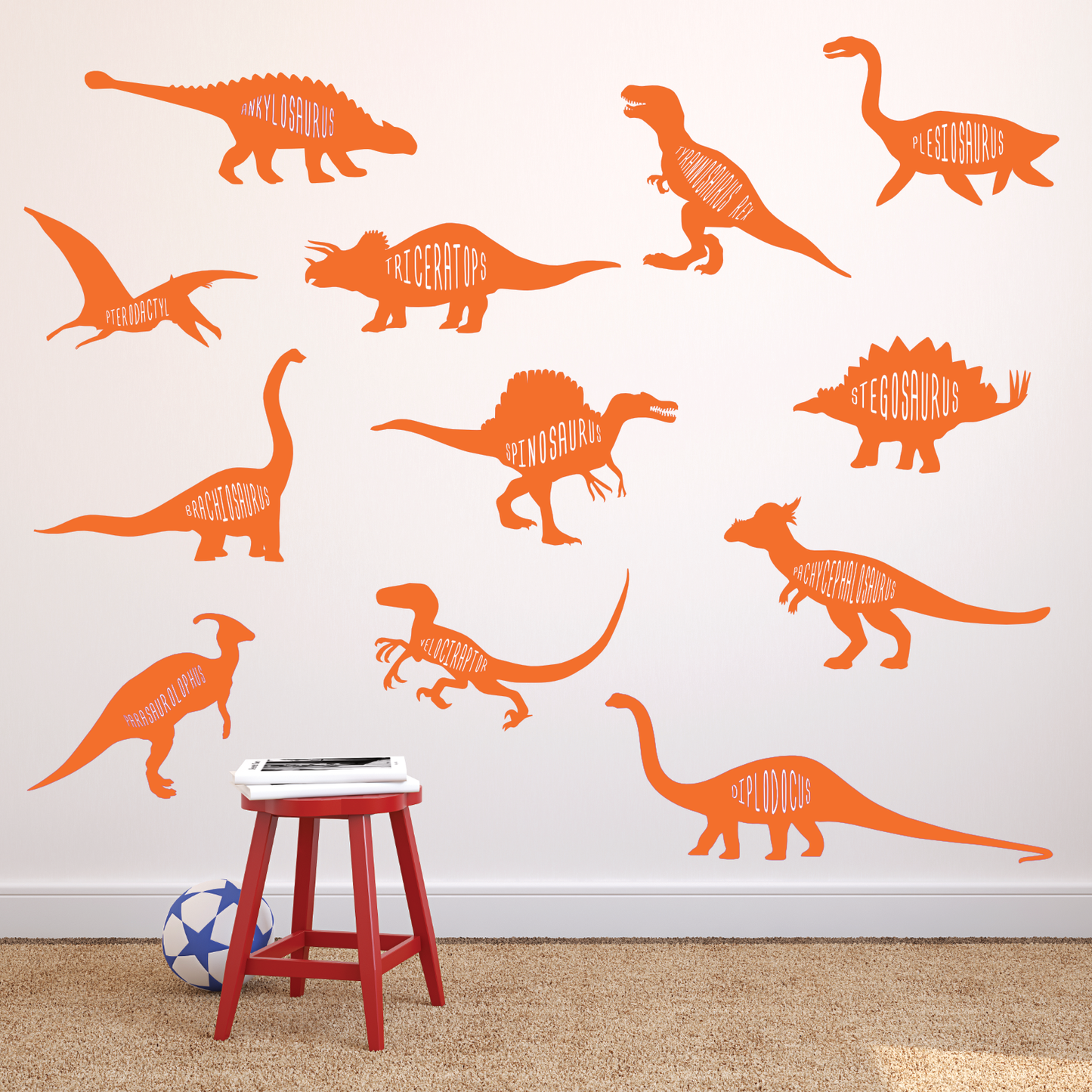 Dinosaur Vinyl Wall Graphics Set