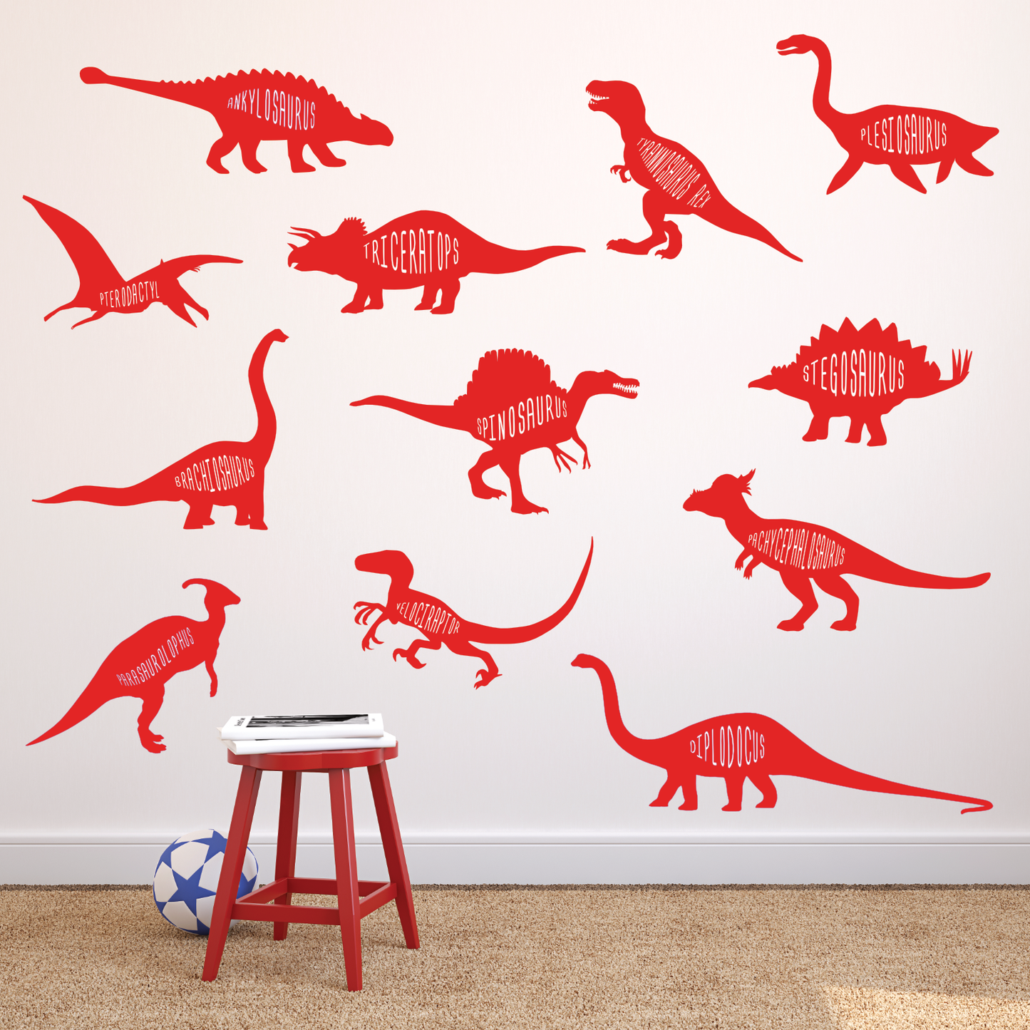 Dinosaur Vinyl Wall Graphics Set