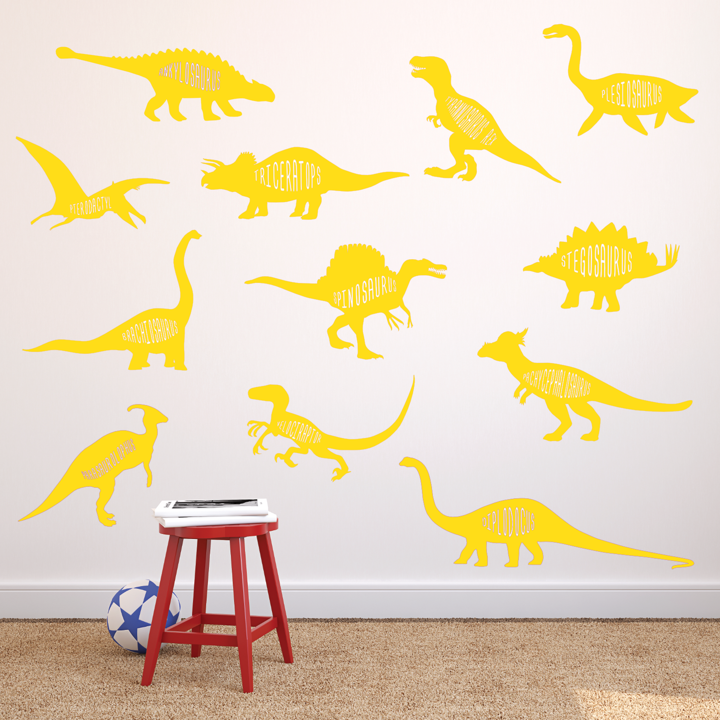 Dinosaur Vinyl Wall Graphics Set
