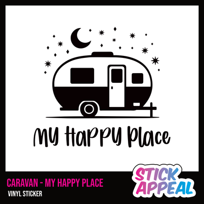 Caravan - My Happy Place Vinyl Sticker