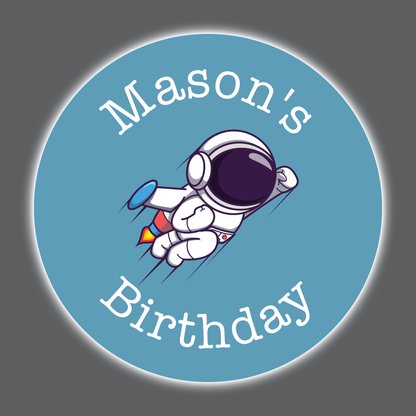 Astronaut - Party Stickers - Birthday