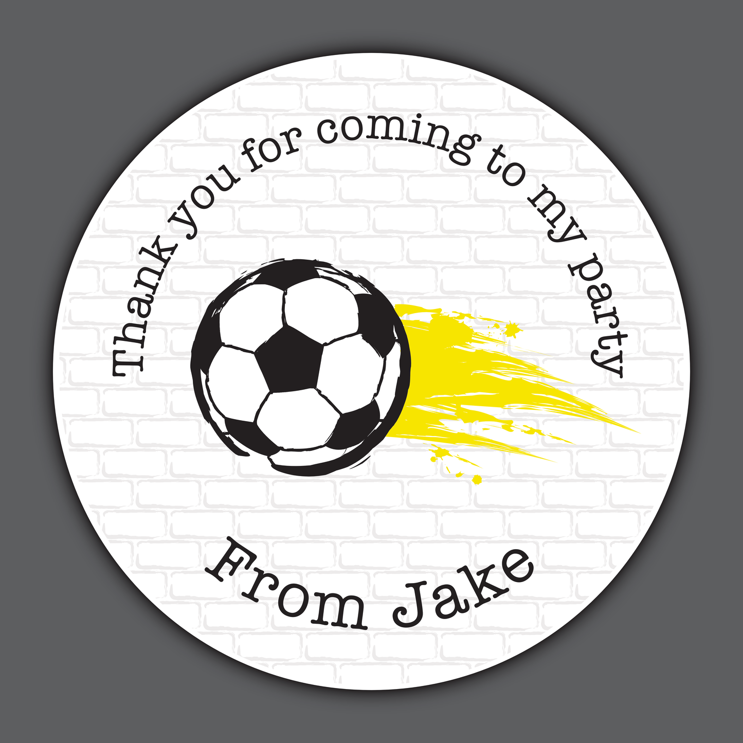 Football - Party Stickers - Thank You