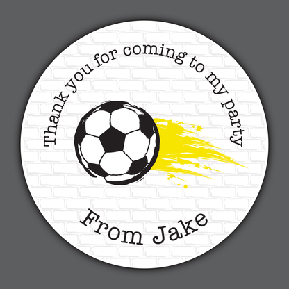 Football - Party Stickers - Thank You