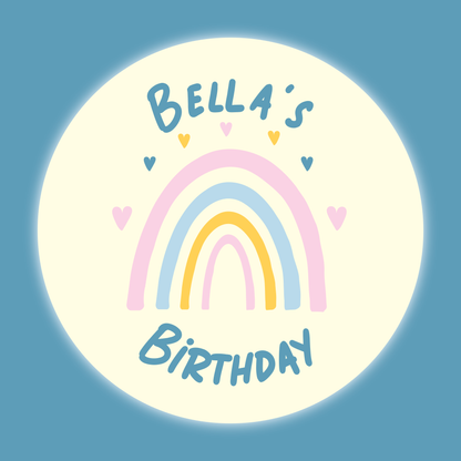 Rainbow - Party Stickers - Birthday