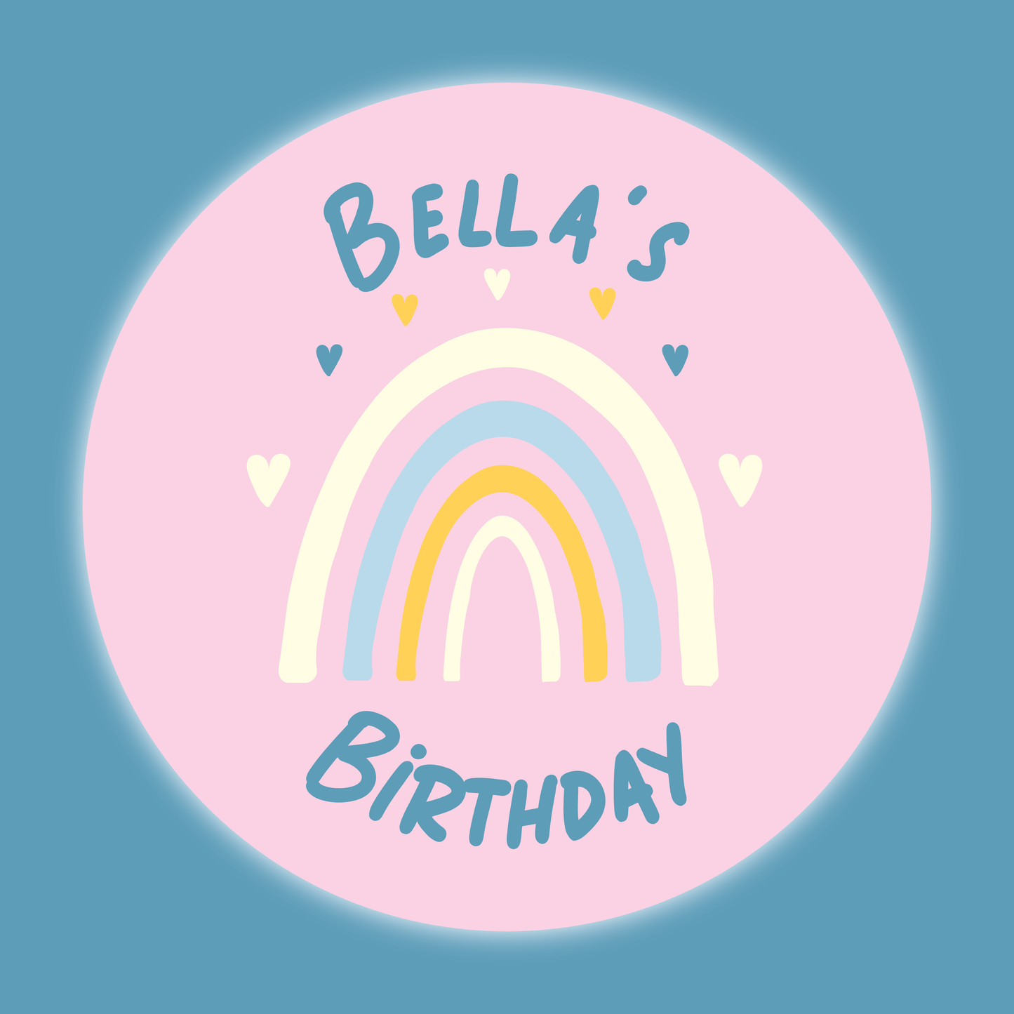Rainbow - Party Stickers - Birthday