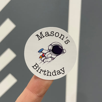 Astronaut - Party Stickers - Birthday