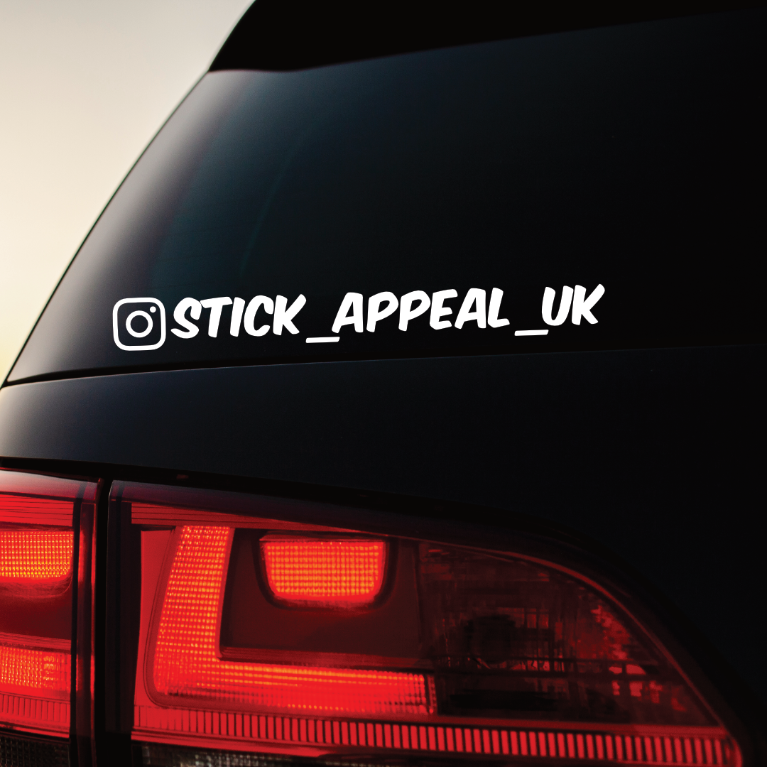 Social Media Tag Vinyl Graphics - Single Colour