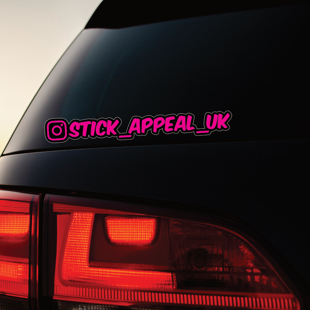Social Media Tag Vinyl Graphics - Double Layered