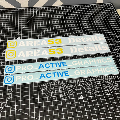 Social Media Tag Vinyl Graphics - Double Colour